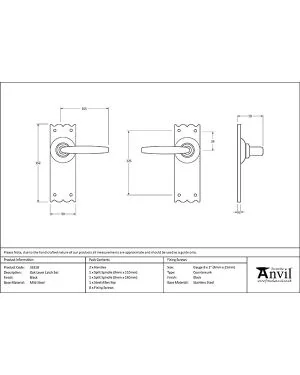 Black Oak Lever Latch Set