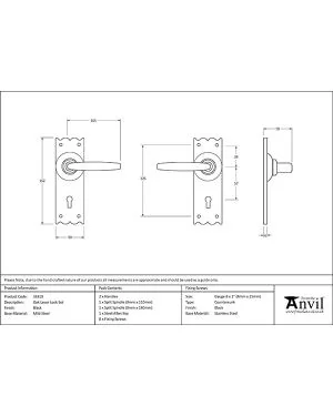 Black Oak Lever Lock Set