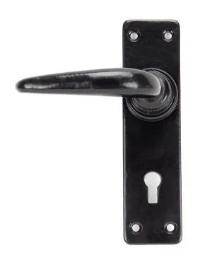 Black Smooth Lever Lock Set