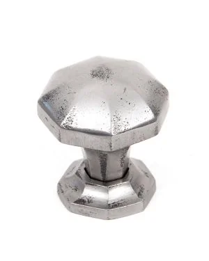 Natural Smooth Octagonal Cabinet Knob - Small