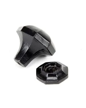 Black Octagonal Cabinet Knob - Small