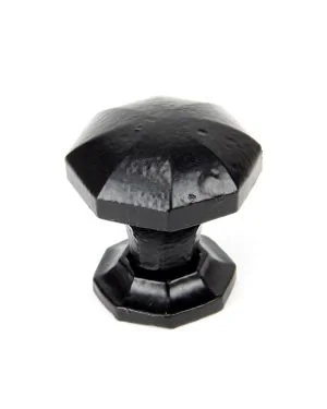 Black Octagonal Cabinet Knob - Small