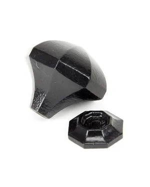 Black Octagonal Cabinet Knob - Large