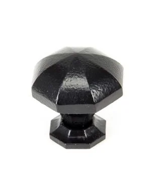 Black Octagonal Cabinet Knob - Large