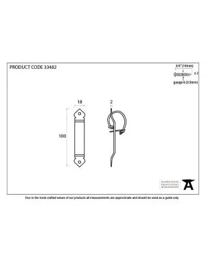 Black Locking Gothic Screw on Staple
