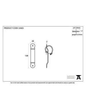 Pewter Locking Penny End Screw on Staple