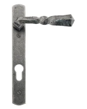 Pewter Narrow Lever Espag. Lock Set