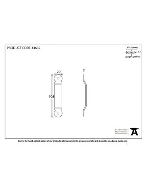 Pewter Penny End Screw on Staple
