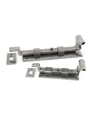 Pewter 4" Cranked Door Bolt