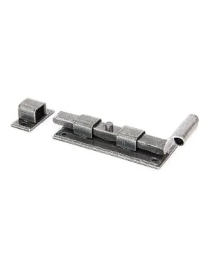 Pewter 4" Straight Door Bolt