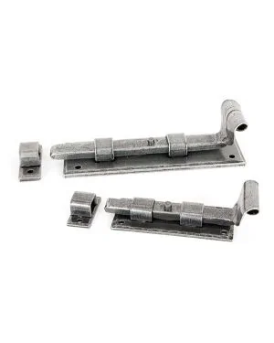 Pewter 6" Straight Door Bolt