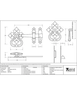 Pewter Shakespeare Latch Set