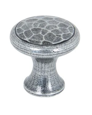 Pewter Hammered Cabinet Knob - Small