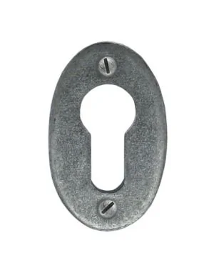 Pewter Oval Euro Escutcheon
