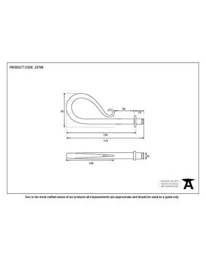 Pewter Shepherd's Crook Curtain Finial (pair)