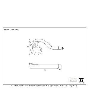 Pewter Leaf Curtain Finial (pair)