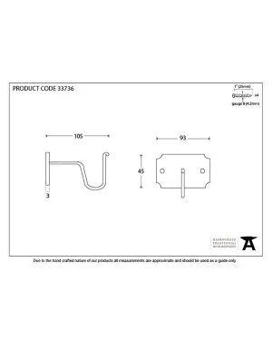 Pewter Mounting Bracket (pair)