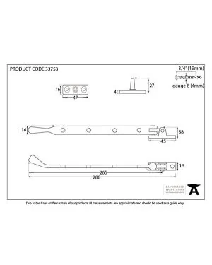 Polished Chrome 10" Peardrop Stay