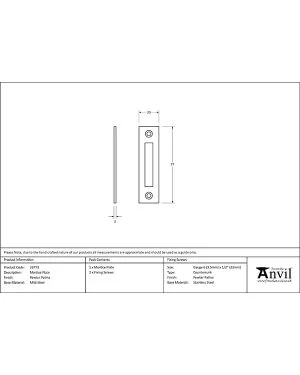 Pewter Mortice Plate