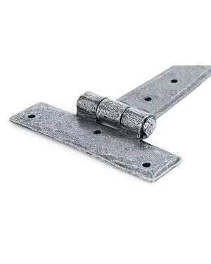 Pewter 9" Penny End T Hinge (pair)