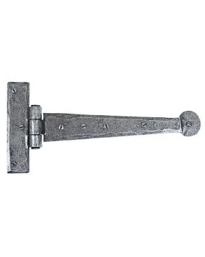 Pewter 9" Penny End T Hinge (pair)
