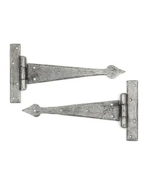 Pewter 9" Arrow Head T Hinge (pair)