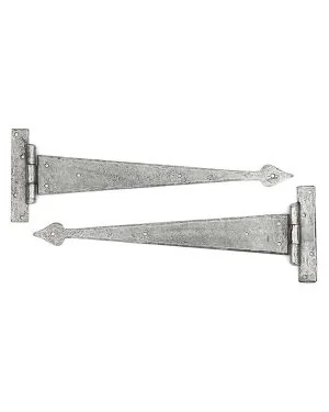 Pewter 15" Arrow Head T Hinge (pair)