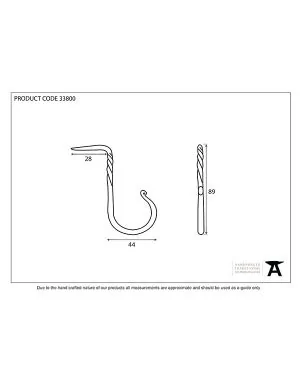 Pewter Cup Hook - Large