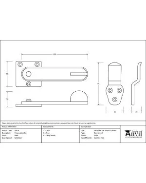 Black Privacy Latch Set