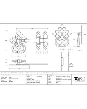 Black Shakespeare Latch Set