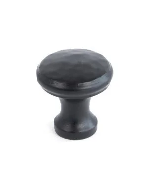 Black Hammered Cabinet Knob - Small
