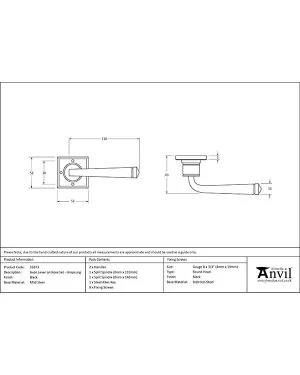 Black Avon Lever on Rose Set Unsprung