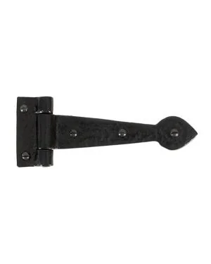 Black Textured 6" Cast T Hinge (pair)