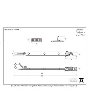 Black 8" Shepherd's Crook Stay