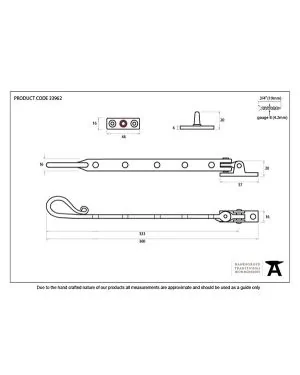 Black 12" Shepherd's Crook Stay