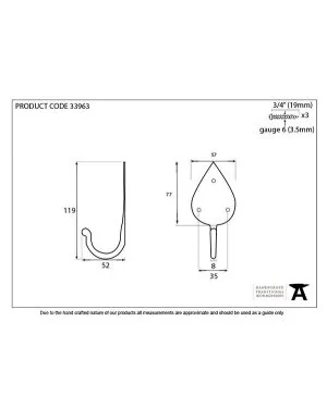 Black Gothic Coat Hook