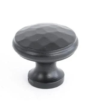 Black Hammered Cabinet Knob - Medium