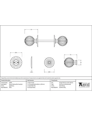Aged Brass Flower Mortice/Rim Knob Set