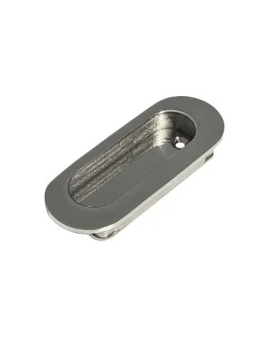 Oval Flush Pull - Polished Nickel