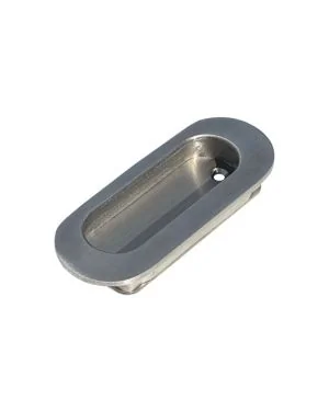 Oval Flush Pull - Satin Nickel