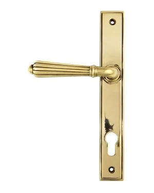 Aged Brass Hinton Slimline Lever Espag. Lock Set
