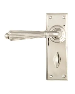 Polished Nickel Hinton Lever Bathroom Set