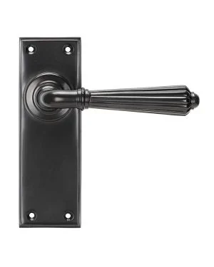 Aged Bronze Hinton Lever Latch Set