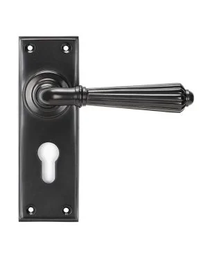 Aged Bronze Hinton Lever Euro Lock Set