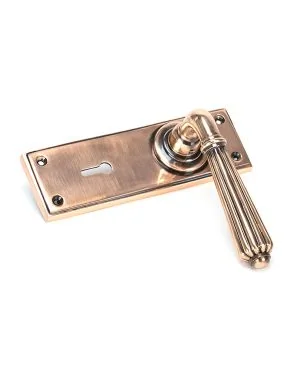 Polished Bronze Hinton Lever Lock Set