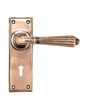 Polished Bronze Hinton Lever Lock Set