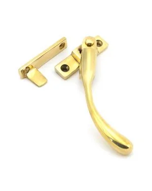 Polished Brass Night-Vent Locking Peardrop Fastener - RH