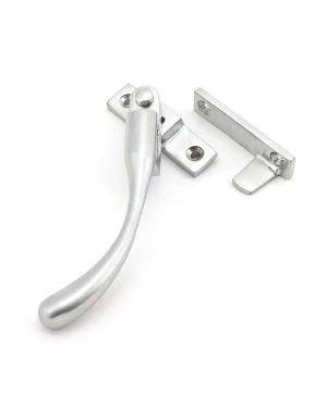 Satin Chrome Night-Vent Locking Peardrop Fastener - LH