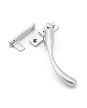 Satin Chrome Night-Vent Locking Peardrop Fastener - RH