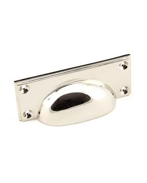 Polished Nickel Art Deco Drawer Pull